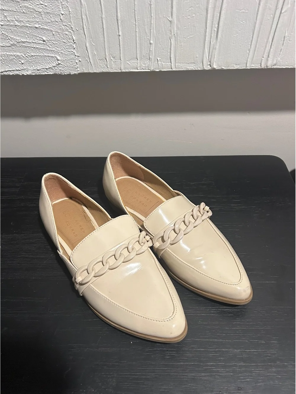 LC Lauren Conrad Demii Chain Loafers in Bone / Cream size 6.5